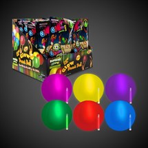 Assorted Glow 12" Beach Balls Retail Counter Display