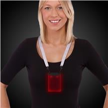 Red Sound-Activated LED Badge