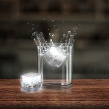 White Liquid-Activated LED Ice Cubes