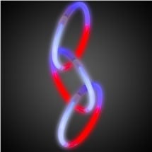 Red, White, and Blue 8" Glow Bracelets