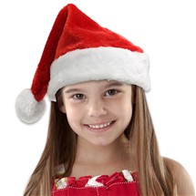 Child Size Plush Santa Hats