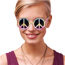 Peace Sign Tie Dye Glasses