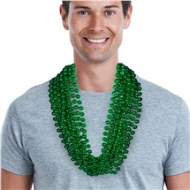 Green 33" 12mm Bead Necklaces