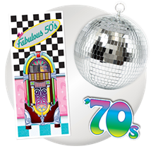 Decade Theme Party Supplies & Decorations Image