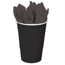 Black 18 oz. Plastic Cups