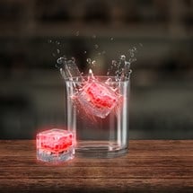 Red Liquid-Activated LED Ice Cubes