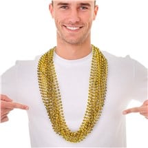 Gold Bead 33" Necklaces