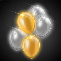 Gold & Silver LED Balloons