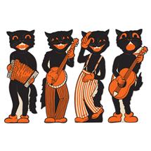 Vintage Halloween Cat Band Cutouts