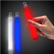 Red, White and Blue 6" Glow Sticks