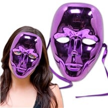 Purple Metallic Full Face Masks