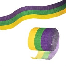 Mardi Gras Crepe Paper Streamer