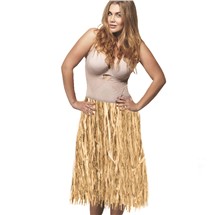 QUNED Hawaiian Grass Skirts Hula Skirt Ladies Dress Festive Party Plastic  Fibers 80CM