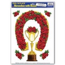 Kentucky Derby Run For the Roses Window Cling