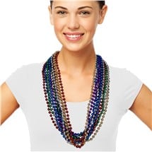 Assorted Color 7mm Bead 33" Necklaces