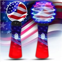 LED American Flag Coin Spinner Wand