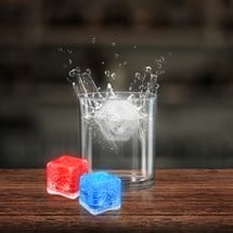 Red, White & Blue LED Ice Cubes