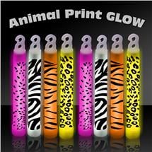 6" Animal Print Glow Sticks - 25 Pack