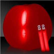 Glow in the Dark Red 24" Beach Ball