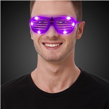 LED Purple Slotted Glasses