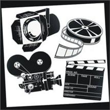 Movie Set Black & White Cutouts