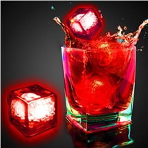 Red Liquid-Activated LED Ice Cubes