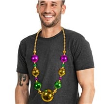 Mardi Gras Jumbo Bead 44" Necklace
