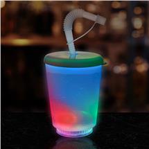LED 12 oz. Cup with Lid & Straw