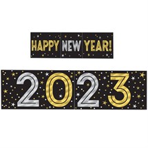 2023 Black, Silver & Gold New Years Decorating Kit