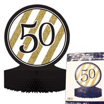 50th Black & Gold 12" Centerpiece