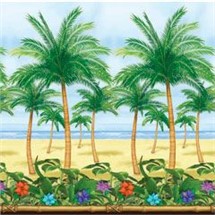Palm Tree Tropical Island Scene Setter