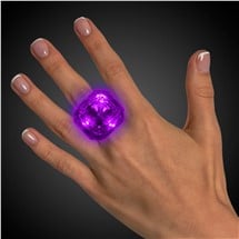 LED Purple Diamond Ring