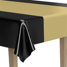 Black & Gold Stripe Table Cover