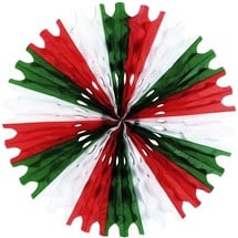 Red, White & Green Fan Decoration