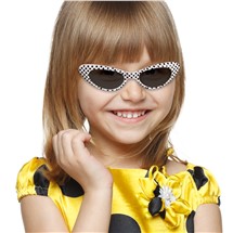 White Polka Dot Kids' Sunglasses