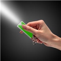 LED Green & Silver Keychain