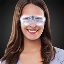 LED White Slotted Glasses