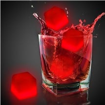 Red Glowing Ice Cubes