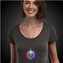 LED Peace Sign Necklaces