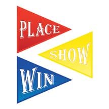 Win, Place, Show Pennant Cutouts