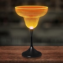 Neon Orange LED 10 oz. Margarita Glass