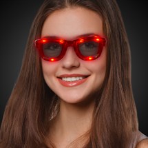 Red LED Retro Sunglasses