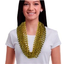 Gold 33" 12mm Bead Necklaces
