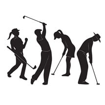 Golf Player Silhouettes
