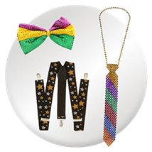 Costume Suspenders & Sequin Ties Image