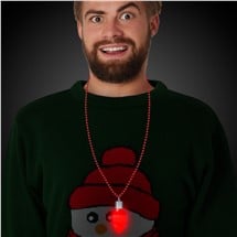 LED Red Bulb Bead Necklace