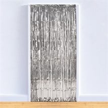Silver Metallic Fringe Door Curtain