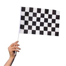 Checkered 4"x6" Plastic Flags