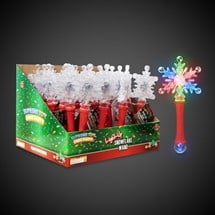 LED Snowflake Disco Ball 10" Wands Retail Display