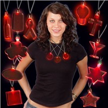 Red LED Pendant Necklaces